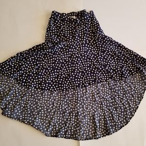 Charlotte Russe Polka dot Blue Rayon Skirt Sz S